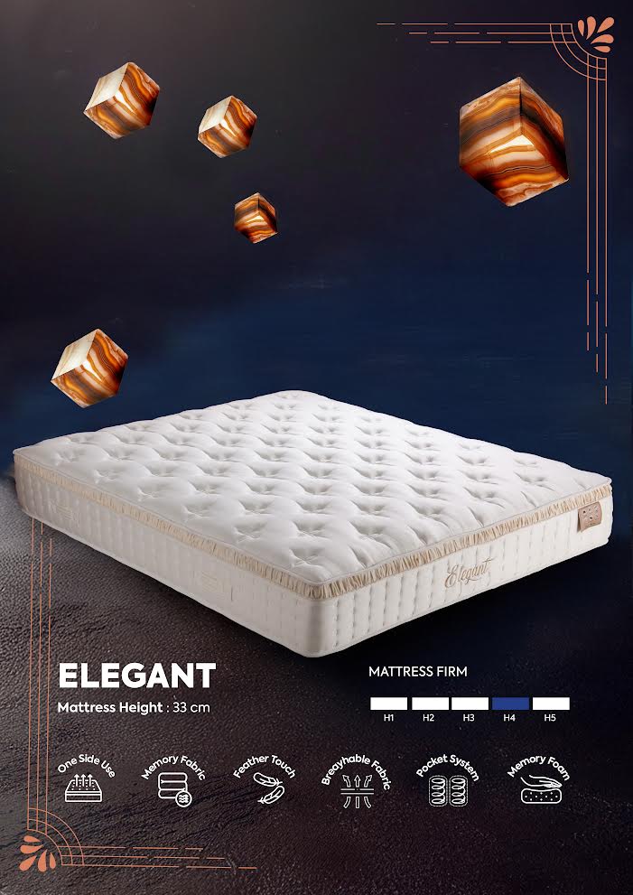 Elegant Matras – 33 cm | Stevigheid H4 (Stevig)